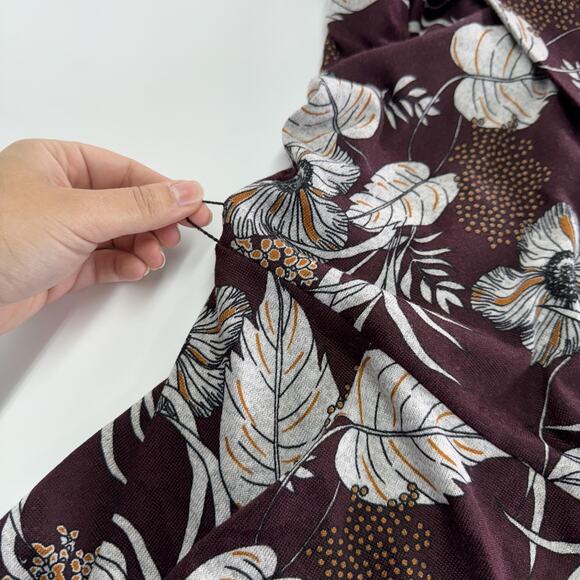 Signature by Robbie Bee Dress Womens Petite Medium Wine Floral‎ Cowl Neck PM NWT - Picture 10 of 10